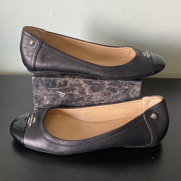Coach Black Flats - Picture 1 of 5